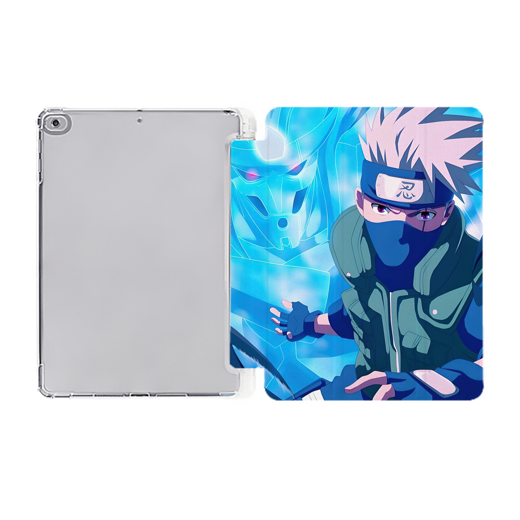 （画像用） NARUTO -ナルト- NARUTO -ナルト- 疾風伝 IPad ケース ペン収納付き 三つ折りスタンド PUレザー×シリコン 対応機種9.5/10.5/10.9インチ